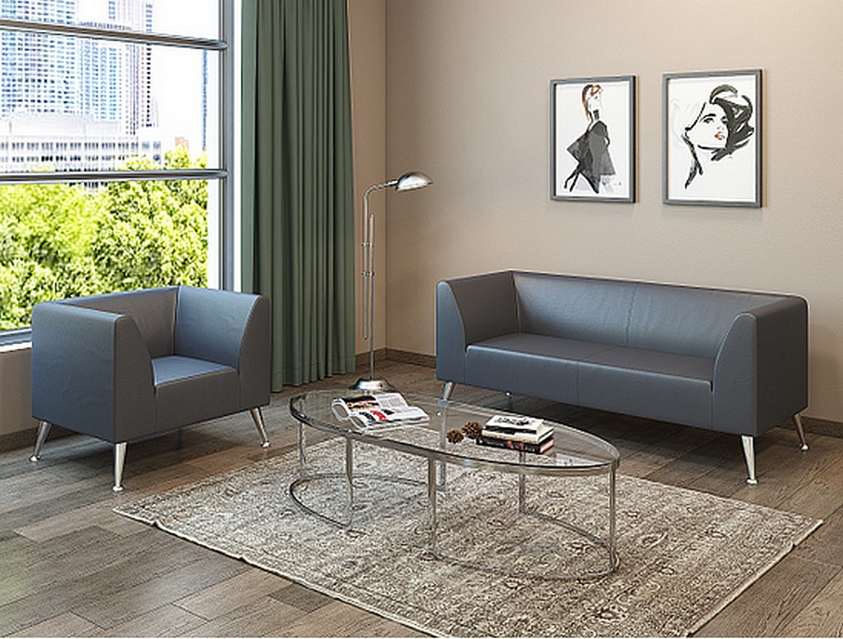 Офисный диван из кожзама Ультра - вид 9